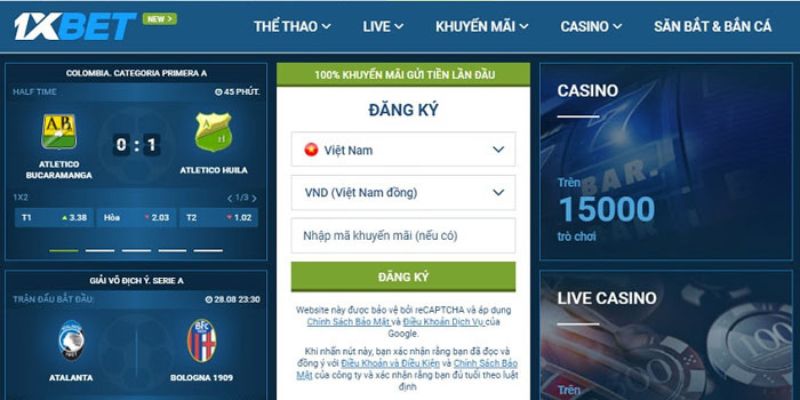 Đăng ký 1xbet đơn giản, chỉ cần vài thao tác